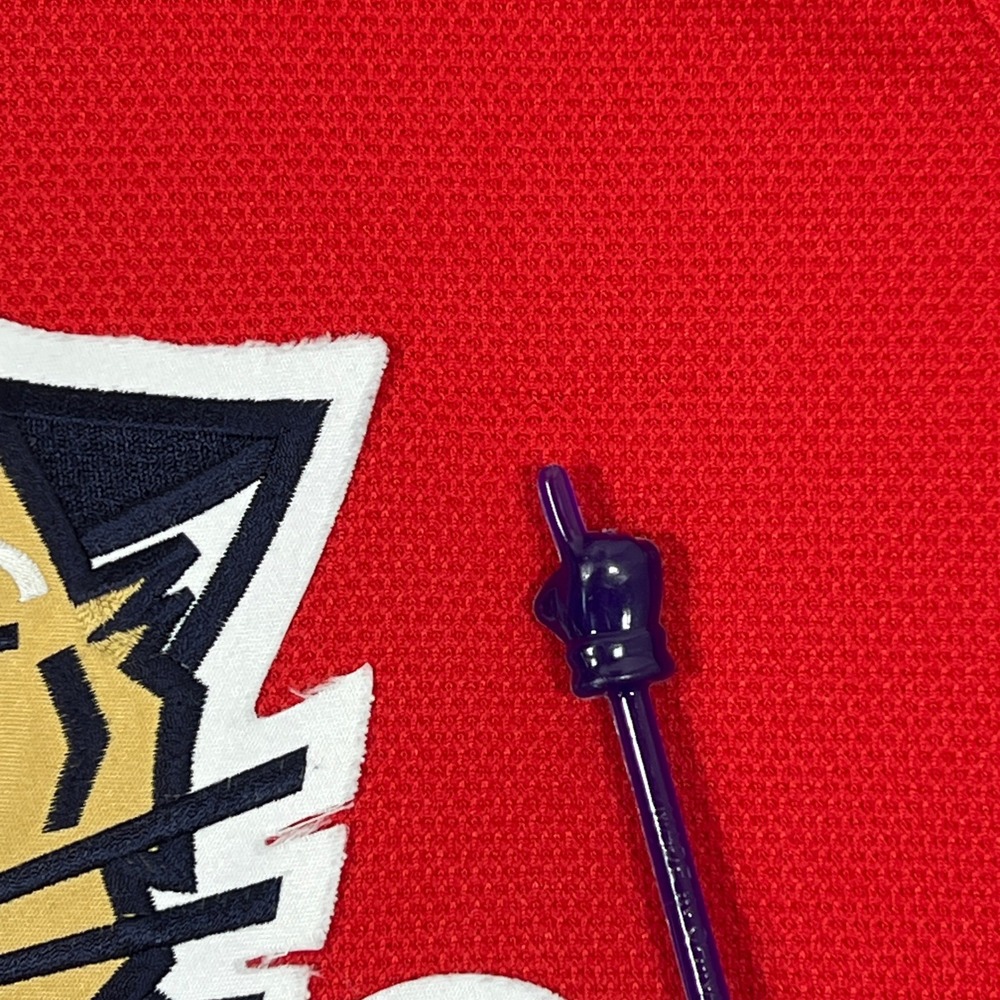 Reebok Florida Panthers NHL Jersey XXL Red Navy Gold Leaping Panther Hockeycore - Picture 10 of 16